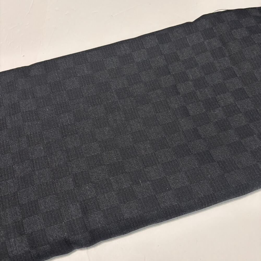 100% Wool Check Jacquard Suiting Fabric 60" Wide 3.25 Yds Blue